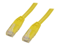 DELTACO – Patch-kabel – RJ-45 (hane) till RJ-45 (hane) – 50 cm – UTP – CAT 6 – gul