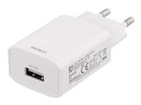 DELTACO USB-AC149 - Strømadapter - 12 watt - 2.4 A (USB) - hvit Tele & GPS - Batteri & Ladere - Ladere