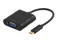 DELTACO USBC-VGA - Ekstern videoadapter - USB-C - VGA - svart PC-Komponenter - Skjermkort & Tilbehør - USB skjermkort