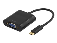 Produktfoto för DELTACO USBC-VGA - Extern videoadapter - USB-C - VGA - svart