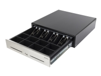 DELTACO POS-305 – Elektronisk kassalåda – 24 V – svart/silver