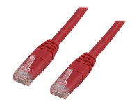 DELTACO – Patch-kabel – RJ-45 (hane) till RJ-45 (hane) – 10 m – UTP – CAT 6 – röd