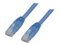 DELTACO – Patch-kabel – RJ-45 (hane) till RJ-45 (hane) – 50 cm – UTP – CAT 6 – blå