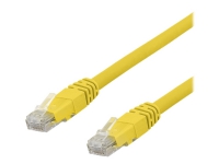 DELTACO – Patch-kabel – RJ-45 (hane) till RJ-45 (hane) – 50 cm – UTP – CAT 6a – halogenfri formpressad – gul