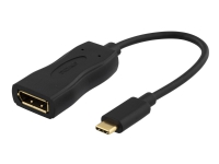 DELTACO USBC-DP - Ekstern videoadapter - USB-C 3.1 - DisplayPort - svart PC-Komponenter - Skjermkort & Tilbehør - USB skjermkort