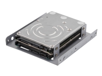 DELTACO - Uttagbar harddiskramme - 3.5 to 2 x 2.5 PC tilbehør - Øvrige datakomponenter - Annet tilbehør