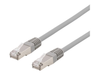 DELTACO – Patch-kabel – RJ-45 (hane) till RJ-45 (hane) – 15 m – SFTP – CAT 6 – startad halogenfri – grå