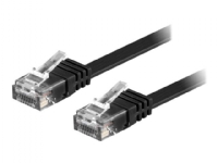 DELTACO – Patch-kabel – RJ-45 (hane) till RJ-45 (hane) – 15 m – UTP – CAT 6 – formpressad platt – svart