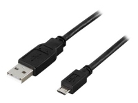 DELTACO – USB-kabel – USB (hane) till mikro-USB typ B (hane) – USB 2.0 – 5 m – svart