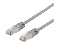 DELTACO STP-611AU – Patch-kabel – RJ-45 (hane) till RJ-45 (hane) – 1.5 m – F/UTP (folieöverdraget oskärmat tvinnat par) – CAT 6a – halogenfri formpressad – grå