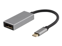 DELTACO USBC-DP2 - Ekstern videoadapter - USB-C - DisplayPort - romgrå PC-Komponenter - Skjermkort & Tilbehør - USB skjermkort