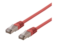 DELTACO STP-60RAU – Patch-kabel – RJ-45 (hane) till RJ-45 (hane) – 50 cm – U/FTP – CAT 6a – halogenfri formpressad – röd