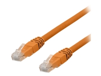 DELTACO TP-63ORAU – Patch-kabel – RJ-45 (hane) till RJ-45 (hane) – 3 m – UTP – CAT 6a – halogenfri formpressad – orange