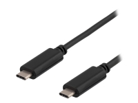 DELTACO USBC-1054 – USB-kabel – USB-C (hane) till USB-C (hane) – USB 3.1 – 1 m – svart