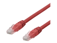 DELTACO TP-63RAU – Patch-kabel – RJ-45 (hane) till RJ-45 (hane) – 3 m – UTP – CAT 6a – halogenfri formpressad – röd