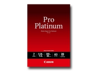 Bilde av Canon Photo Paper Pro Platinum - A3 (297 X 420 Mm) - 300 G/m² - 20 Ark Fotopapir - For Pixma Pro9000, Pro9500