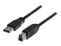 DELTACO USB3-130 – USB-kabel – USB Type B (hane) till USB typ A (hane) – USB 3.0 – 3 m – svart