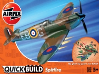 Airfix Spitfire, Fixed-wing aircraft model, Monteringssett, Spitfire, 34 stykker, Militært luftfartøy, Grønn Hobby - Modellbygging - Modellsett - Startsett