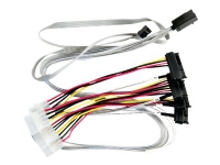 Microchip Adaptec - Intern SAS-kabel - med sidoband - SAS 6Gbit/s - 4-vägs - 4x mini-SAS HD (SFF-8643) (hane) till 4 pin intern effekt, 29-stifts intern SAS (SFF-8482) - 80 cm