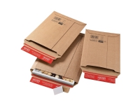 Papkonvolut ColomPac, 150 x 250 x 50 mm, brun, pakke a 20 stk. Papir & Emballasje - Konvolutter og poser - Fraktposer