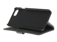 Bilde av Insmat Exclusive Flip Case - Lommebok For Mobiltelefon - Ekte Skinn - Svart - For Apple Iphone 6, 6s, 8, Se (2nd Generation)