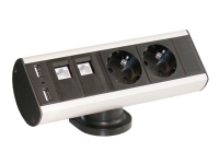 Kondator Axessline Desk – Effektband – utgångskontakter: 2 – 1.5 m – svart aluminium