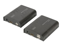 DIGITUS Professional HDMI KVM Extender over IP, Set - KVM / lydutvider - 100Mb LAN - USB - opp til 120 m TV, Lyd & Bilde - Annet tilbehør - Audio & Video Forlenger