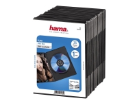 Hama DVD Slim Box - Lagrings-DVD smal jewel case - kapasitet: 1 DVD - svart (en pakke 25) PC-Komponenter - Harddisk og lagring - Medie oppbevaring