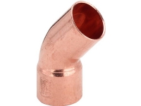 Bøjning 45° 28 mm - med muffe og glat ende
