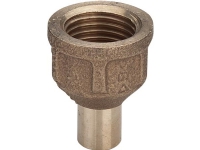 Overg.muffe 3/4 -22 mm - rørgevind muffe og glat ende