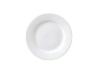 Tallerken Flad med fane Superwhite Ø26 cm Porcelæn Hvid,stk Catering - Service - Tallerkner & skåler