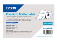 Epson Premium – Matt – 102 x 51 mm 650 etikett (er) (1 rulle/rullar x 650) matrisskurna etiketter – för Epson TM-C3400-LT  ColorWorks CW-C4000E  TM C3400 C3400BK C3400E C3400U C3500