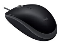 Logitech B110 Silent - Mus - høyre- og venstrehåndet - optisk - 3 knapper - kablet - USB PC tilbehør - Mus og tastatur - Mus & Pekeenheter