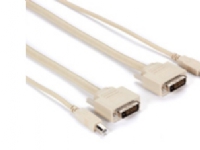 Black Box EHN900025U-0010, 3 m, USB, USB, DVI-D, Hvit, Hankjønn