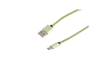 S-Conn 14-50119 0,9 m USB A USB C USB 2.0 480 Mbit/s Grön