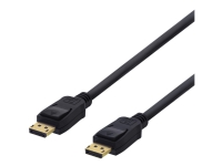 DELTACO DP-1020D - DisplayPort-kabel - DisplayPort (hann) til DisplayPort (hann) - DisplayPort 1.2 - 2 m - 4K-støtte - svart PC tilbehør - Kabler og adaptere - Videokabler og adaptere
