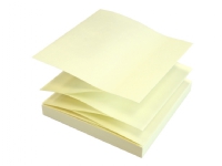 Z-notes Q-line Stick'N gul 76x76mm 100blade 12stk/pak Papir & Emballasje - Blokker & Post-It - Notatbøker