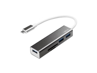 Bilde av Logilink Ua0305, Usb 3.2 Gen 1 (3.1 Gen 1) Type-c, Usb 3.2 Gen 1 (3.1 Gen 1) Type-a, Microsd (transflash), Sd, 5000 Mbit/s, Aluminium, Aluminium