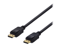 DELTACO DP-1030D - DisplayPort-kabel - DisplayPort (hann) til DisplayPort (hann) - DisplayPort 1.2 - 3 m - 4K-støtte - svart PC tilbehør - Kabler og adaptere - Videokabler og adaptere