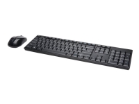 Kensington Pro Fit Low-Profile Desktop Set – Sats med tangentbord och mus – trådlös – 2.4 GHz – fransk – svart