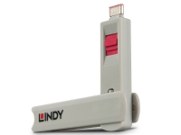 Bilde av Lindy 40425, Portblokkering + Nøkkel, Usb Type-c, Rosa, 5 Stykker, 10 G