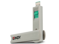 Bilde av Lindy 40426, Portblokkering + Nøkkel, Usb Type-c, Grønn, 5 Stykker, 10 G