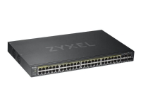 Zyxel GS1920-48HPv2 - Switch - smart - 48 x 10/100/1000 (PoE+) + 4 x combo Gigabit SFP + 2 x Gigabit SFP - monterbar på stativ - PoE+ (375 W) PC tilbehør - Nettverk - Switcher