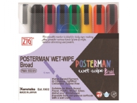 Merkepenn Posterman Wet Wipe 6 mm 8-pack Kuretake Zig