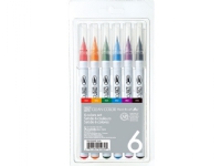 Zig Clean Color Pensel Pen Sæt m. 6 stk Skriveredskaper - Markør - Permanenttusj