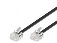 Goobay 50317, 3 m, RJ-11, RJ-11, Sort, Hankjønn, Hankjønn