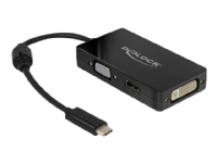 Bilde av Delock - Ekstern Videoadapter - Usb-c - Dvi, Hdmi, Vga - Svart