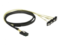Delock - SATA/SAS-kabel - SAS 6Gbit/s - mini-SAS (SFF-8087) (P) till SATA (R) vinklad - 1 m