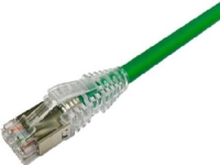 NETCONNECT Patchkabel kat 6A S/FTP PiMF, længde: 0,25 m farve: grøn med LSZH kappe PC tilbehør - Kabler og adaptere - Nettverkskabler