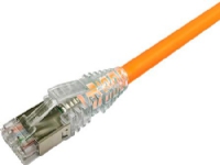 NETCONNECT Patchkabel cat 6A S/FTP PiMF längd: 0,5 m färg: orange med LSZH-mantel